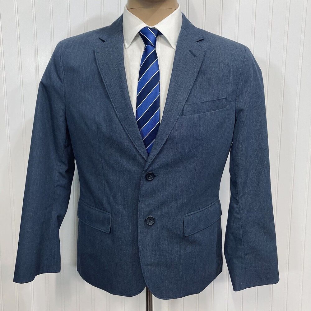 BANANA REPUBLIC Slim Blazer Mens 40 Blue Cotton Sport Coat BR Preppy Jacket 40S